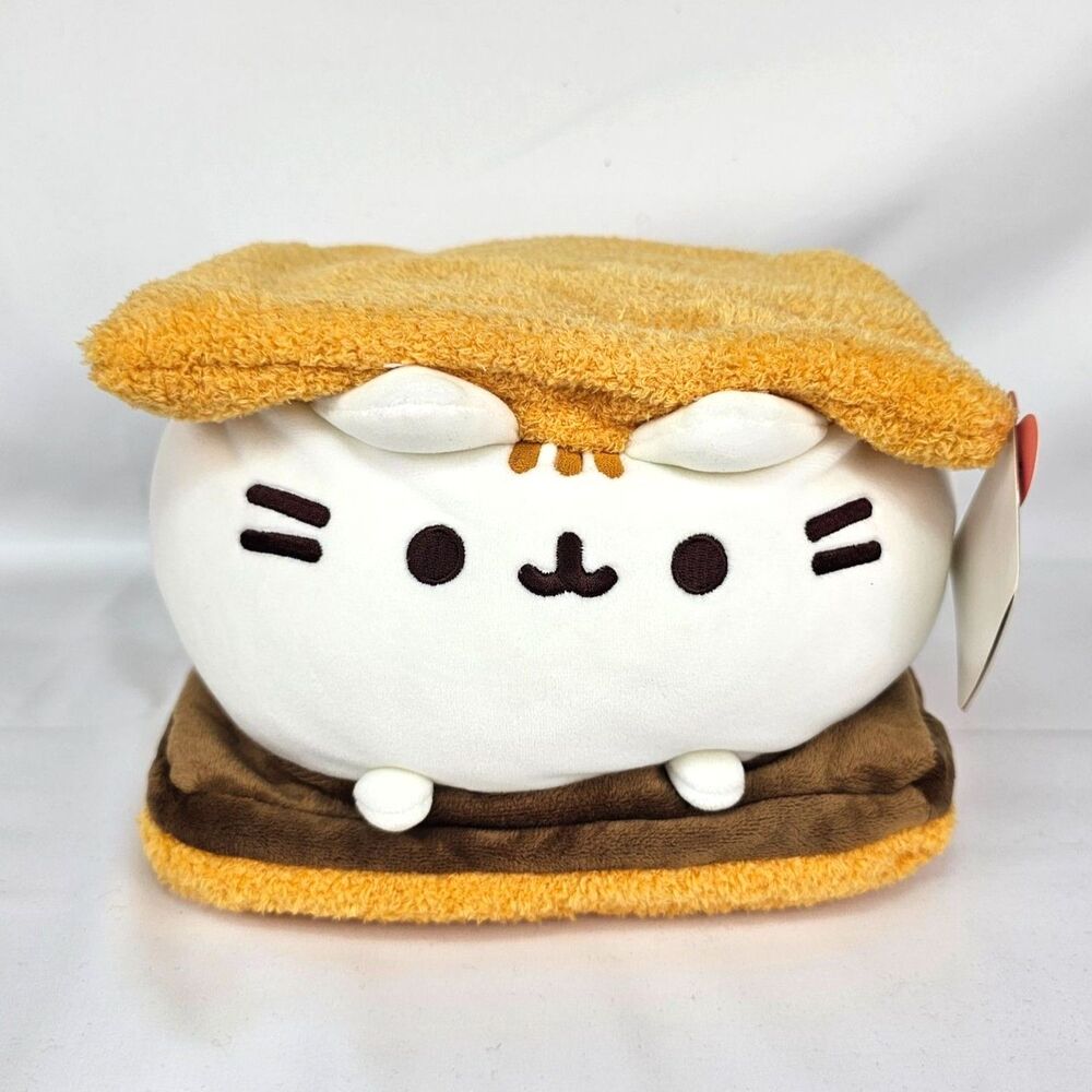 GUND Pusheen S'mores Squisheen Plush 12" Cat #6065506 2022 NWT Soft Squishy